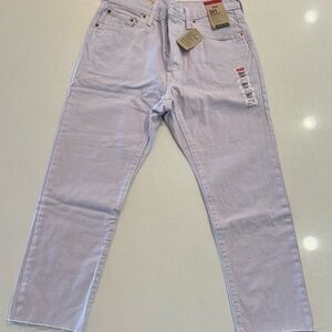 NWT Levi's Women’s Light Purple 501 Original Straight Leg Jeans  29x26